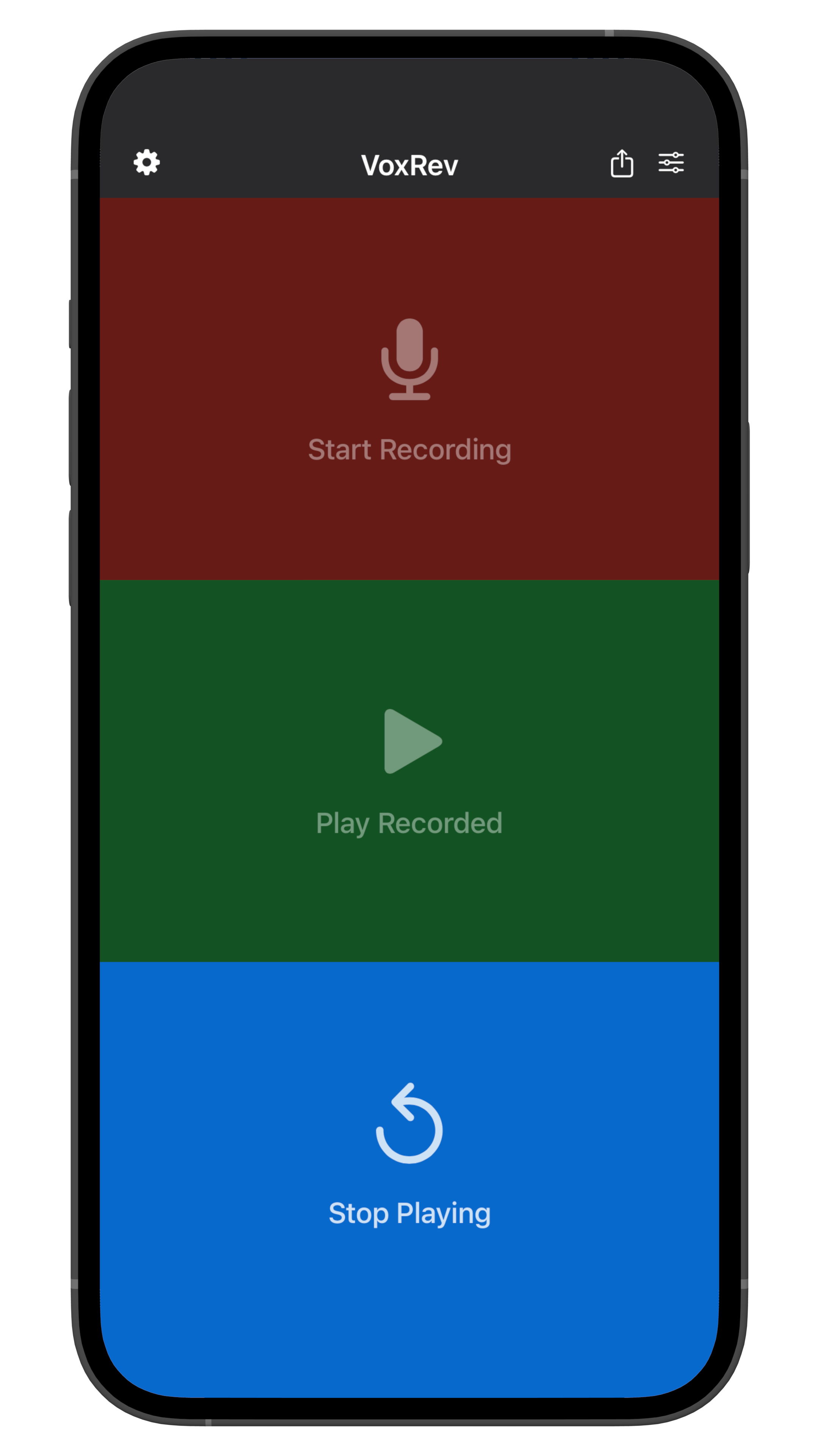 Playing audio recording in reverse